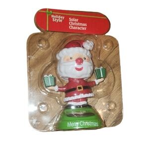 Holiday Style‎ Solar Christmas Character Santa Claus Bobblehead Decoration